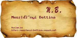 Meszlényi Bettina névjegykártya